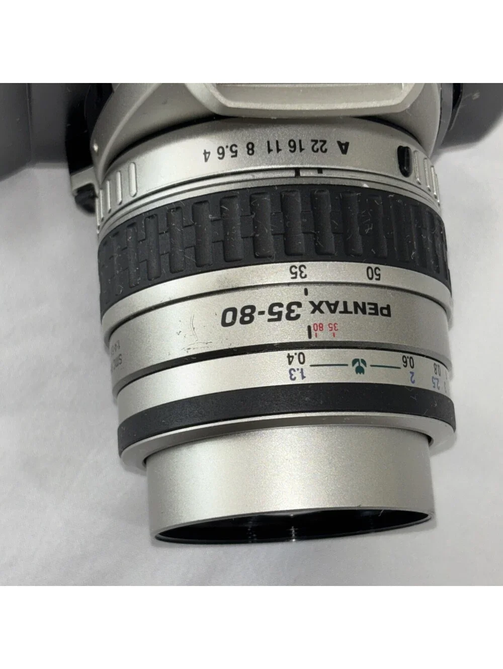 VTG Pentax ZX-50 Film Camera with 35-80mm Lens + Strap, 3 New Batteries - Works!